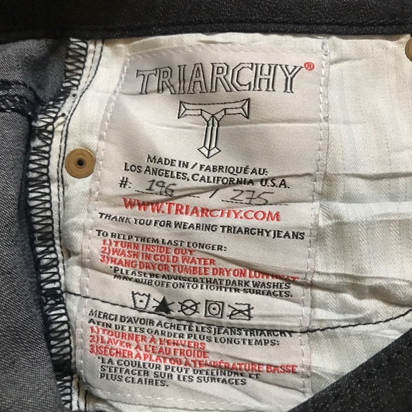 TRIARCHY 🌺 Black Women’s Long jeans SZ: 29X33 - Picture 10 of 11